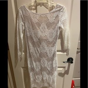 White lace dress.